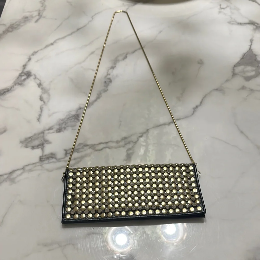 Studded Black and Gold Women's Bag